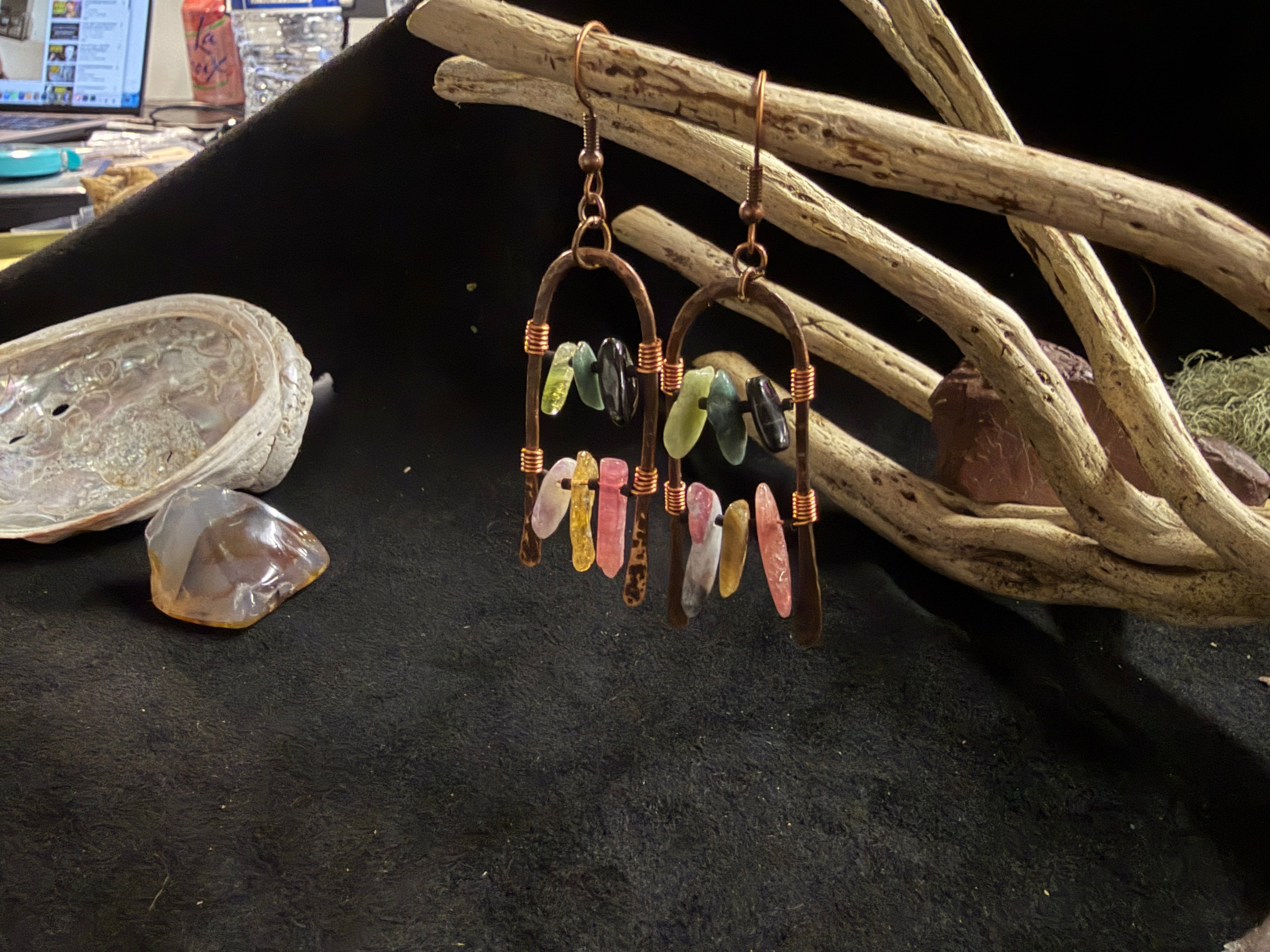 Tourmaline Arch Earrings