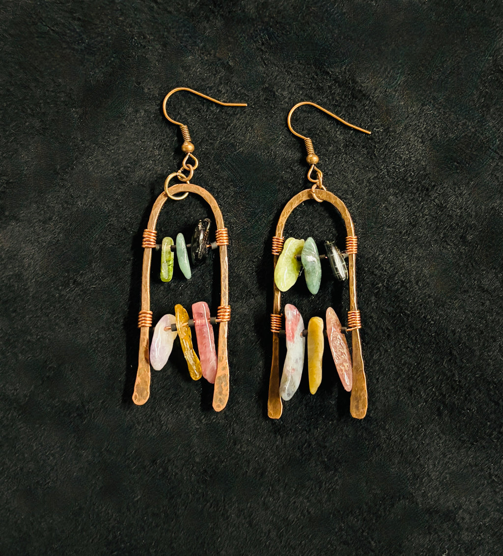 Tourmaline Arch Earrings