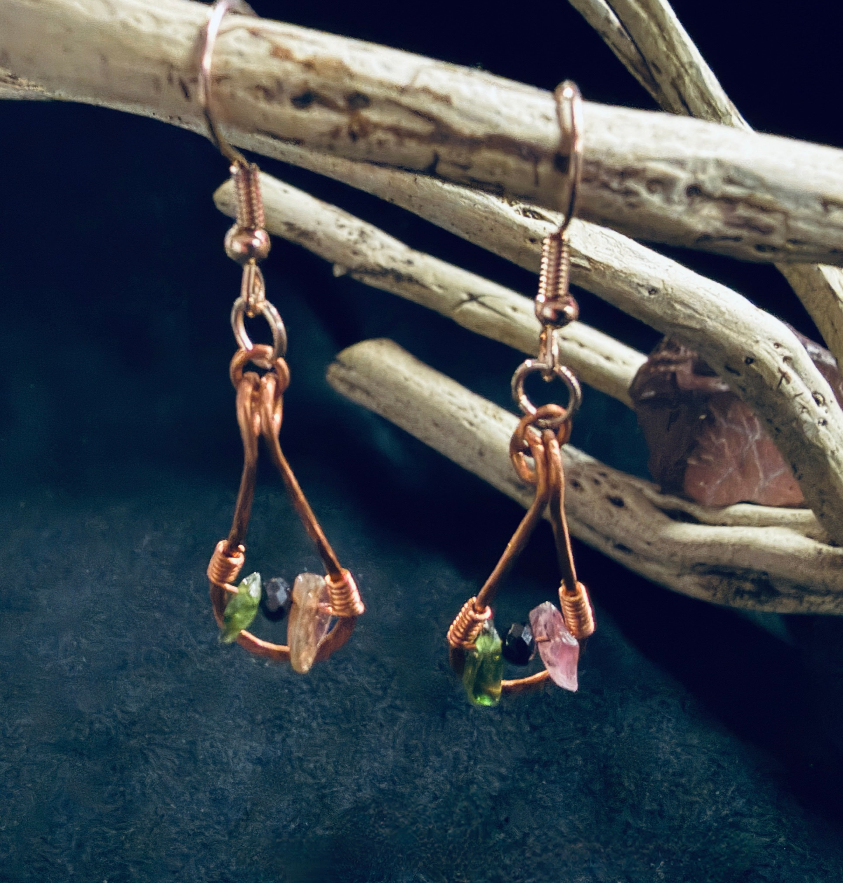 Tourmaline & Spinel Copper Drops