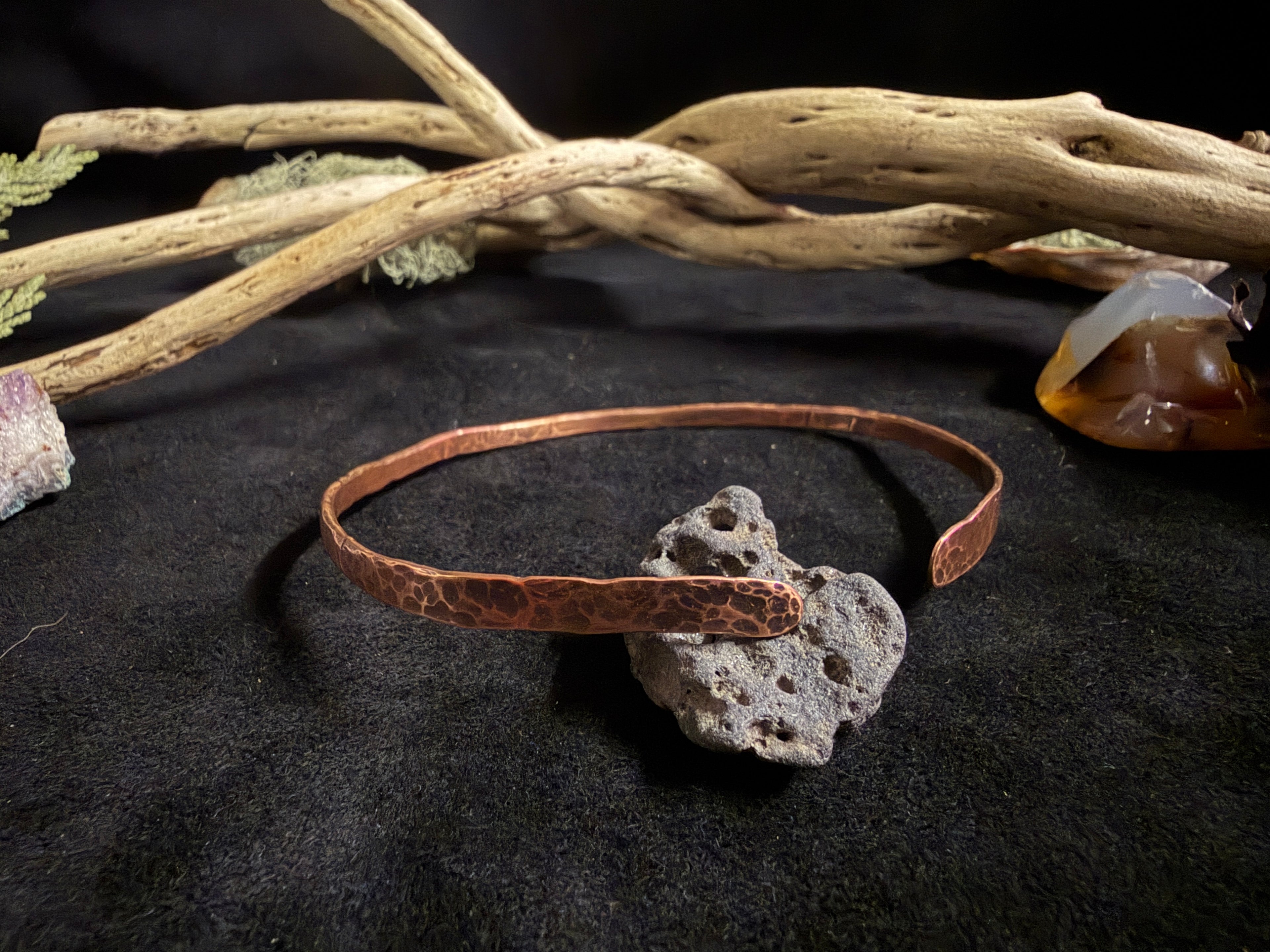 Textured Copper Cuff Bracelet