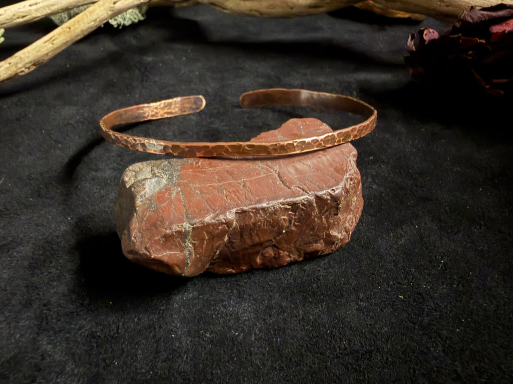 Textured Copper Cuff Bracelet