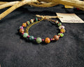 Moss & Ember Set - Indian Agate Bracelet & Earring Bundle