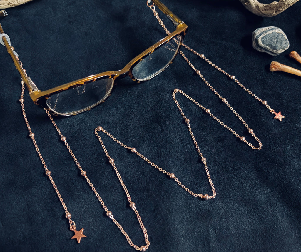 Rose Gold Celestial Eyeglass Chain