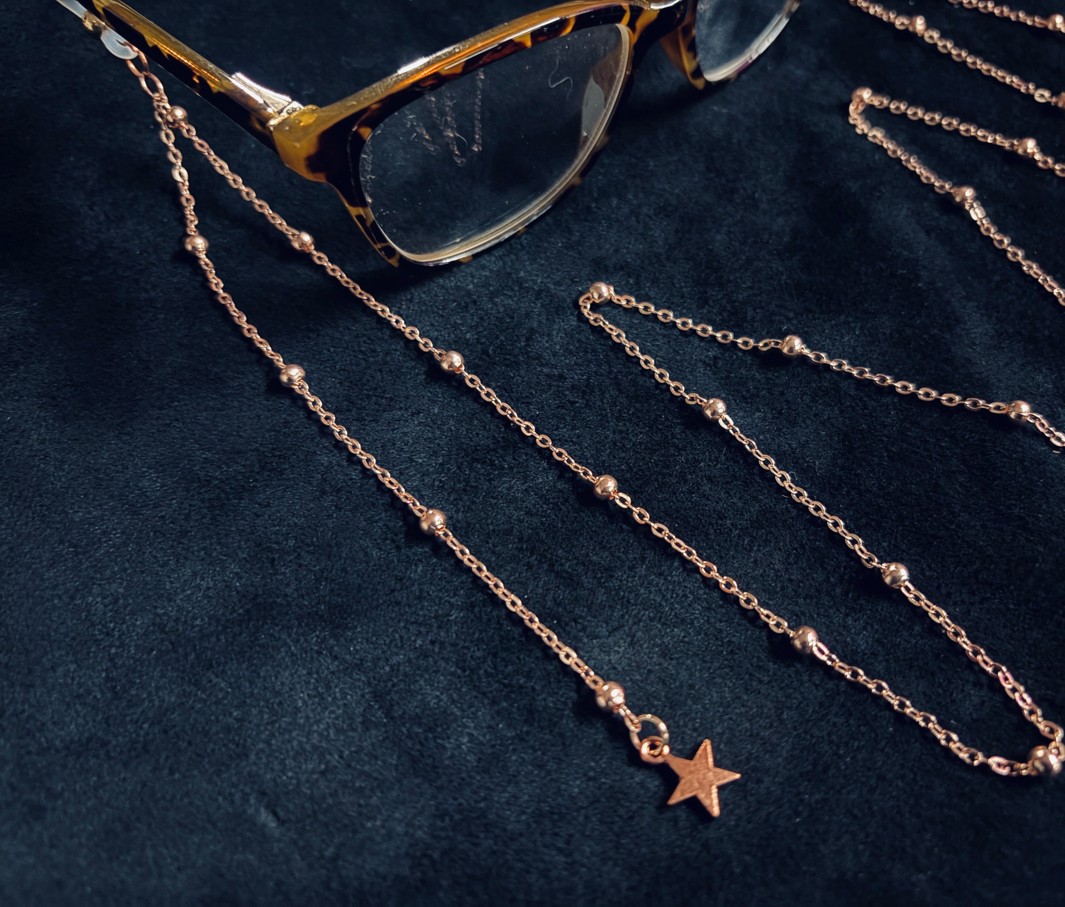 Rose Gold Celestial Eyeglass Chain
