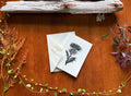 Hand-Printed Thistle Greeting Card on Ivory Paper with Envelope, 4 × 5 Inch