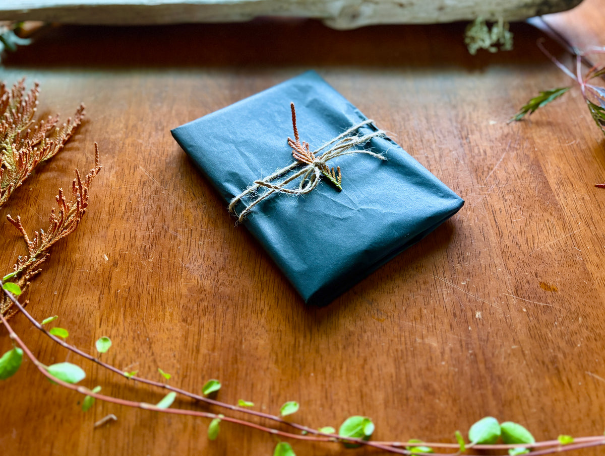 Hand-Printed Thorn Greeting Card on Kraft Paper with Envelope, 4 × 5 Inch