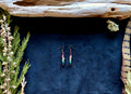 Rainbow Tourmaline Chip Dangle Earrings | Handmade Copper