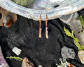 Labradorite & Black Spinel Copper Paddle Earrings