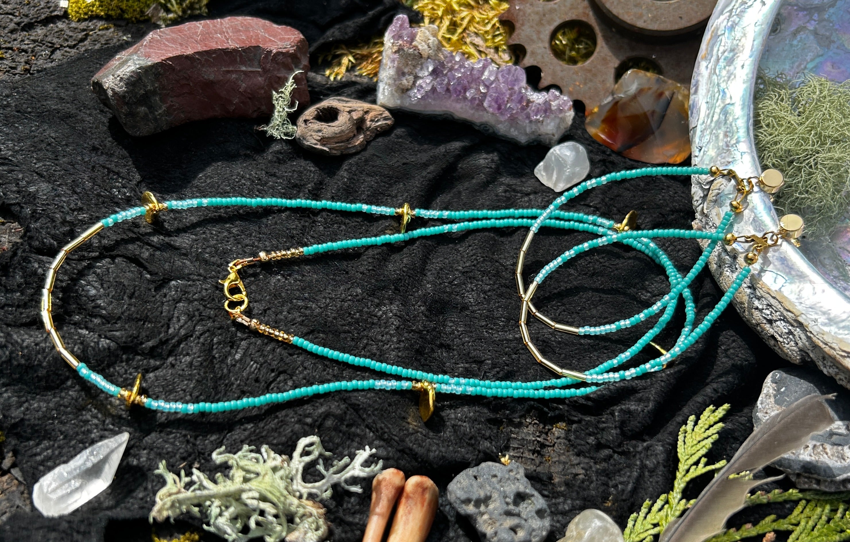 Coastal Current Necklace & Earring Set