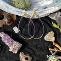 Violet Skies Beaded Teardrop Earrings