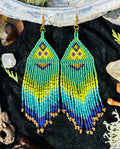 Aurora Borealis Fringe Earrings