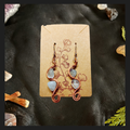 Wire Wrapped Hammered Copper Coil with Aquamarine Nuggets